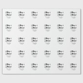 Vrolijk en getrouwd stel toevoegen Naam datum vaka Cadeaupapier (Vlak)