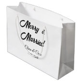 Vrolijk en getrouwd stel toevoegen Naam datum vaka Groot Cadeauzakje (Achterkant Gekanteld)