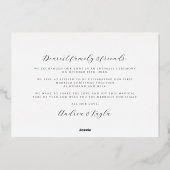 Vrolijk en getrouwd swirl vakantie bruiloft foto folie feestdagenkaart (Achterkant)