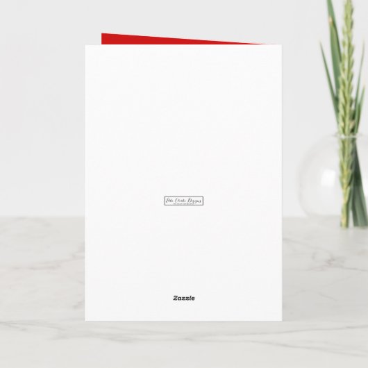 VROLIJK EN GETROUWD | VAKANTIEFOTOKAART FEESTDAGEN KAART (Achterkant)