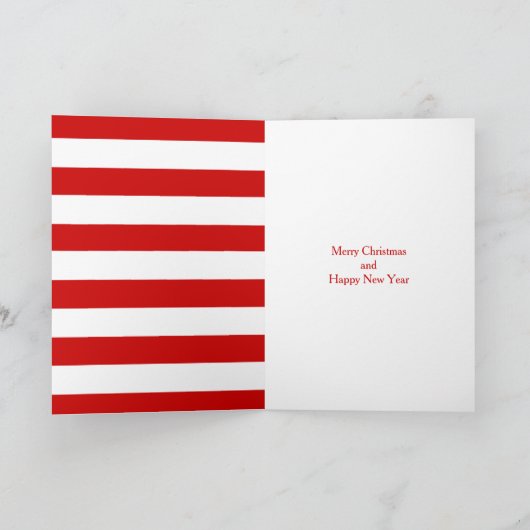 VROLIJK EN GETROUWD | VAKANTIEFOTOKAART FEESTDAGEN KAART (Binnen)