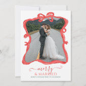 Vrolijk en getrouwde bruiloft kerst Kaart (Voorkant)