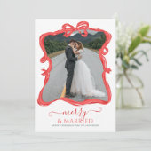 Vrolijk en getrouwde bruiloft kerst Kaart (Staand voorkant)