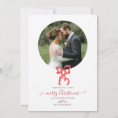 Vrolijk en getrouwde bruiloft kerst Kaart (Achterkant)