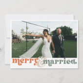 Vrolijk en getrouwde Pas getrouwd Foto Kerst Feestdagenkaart (Voorkant)