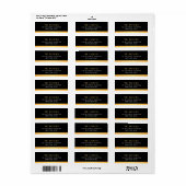 Vrolijk en getrouwde Passen getrouwd Black Gold Ch Etiket (Full Sheet)
