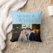 Vrolijk en getrouwde Passen getrouwd Foto Eerste K Kussen (Deken)