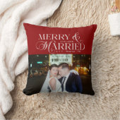 Vrolijk en getrouwde Passen getrouwd Foto Eerste K Kussen (Deken)