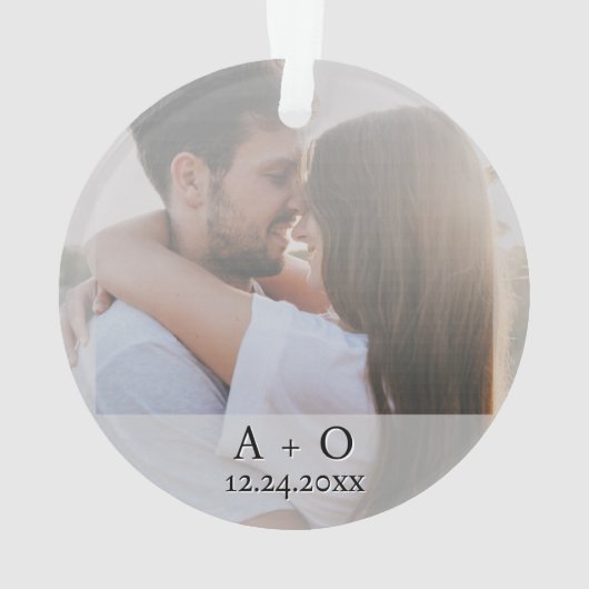 Vrolijk en getrouwde Passen getrouwd Kerst 2 Foto Ornament (achterkant)
