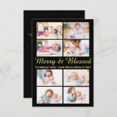 Vrolijk en gezegend 8 foto's -3x5 kerst Kaart (Voorkant / Achterkant)