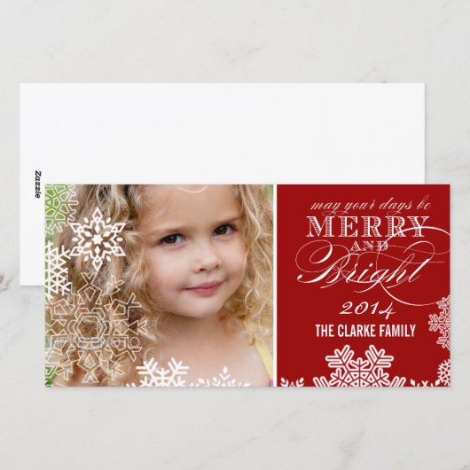VROLIJK EN HELDER | 2014 VAKANTIE FOTOKAARTEN FEESTDAGENKAART (Voorkant / Achterkant)