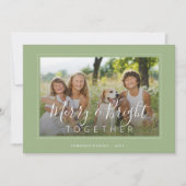 Vrolijk en helder 4 foto's moderne kerststal feestdagenkaart (Voorkant)