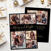 Vrolijk en helder 5 Fotocollage Kerstmis Feestdagenkaart