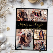 Vrolijk en helder 5 Fotocollage Kerstmis Feestdagenkaart