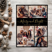 Vrolijk en helder 5 Fotocollage Kerstmis Feestdagenkaart