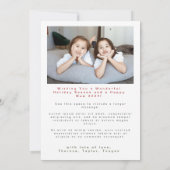 Vrolijk en helder 6 foto's Kleurrijke Fun Christma Feestdagenkaart (Achterkant)