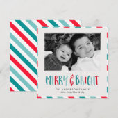 "Vrolijk en helder" aangepaste foto Feestdagenkaart (Voorkant / Achterkant)