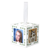 Vrolijk en helder aangepaste fototekst Kerstmis Decoratie (Voorkant hoekig)