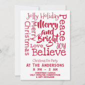 Vrolijk en helder Andere Kerst Gezegden Rood Kaart (Voorkant)