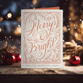 Vrolijk en helder belettering Kerstmis Feestdagen Kaart