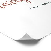 Vrolijk en helder | Boho kerstboom en script Poster (Hoek)