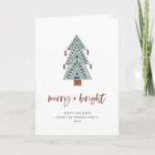 Vrolijk en helder | Boho kerstboom Geen foto Feestdagen Kaart (Voorkant)