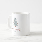Vrolijk en helder | Boho kerstboom Koffiemok (Voorkant links)