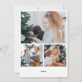 Vrolijk en helder | Boho Kerstboom Multi Foto Feestdagenkaart (Achterkant)