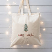 Vrolijk en helder | Boho kerstboom Tote Bag