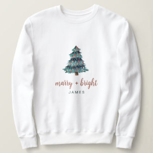 Vrolijk en helder Boho kerstboom Trui