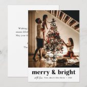 Vrolijk en helder Boho  stijl kerst Feestdagenkaart (Voorkant / Achterkant)