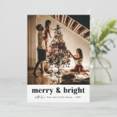 Vrolijk en helder Boho  stijl kerst Feestdagenkaart (Staand voorkant)