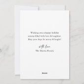 Vrolijk en helder Boho  stijl kerst Feestdagenkaart (Achterkant)