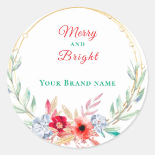 Vrolijk en helder bulk kerst Business Ronde Sticker