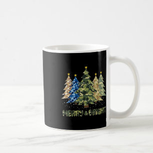 Vrolijk en helder camo kerstboom vrolijk kerstfees koffiemok