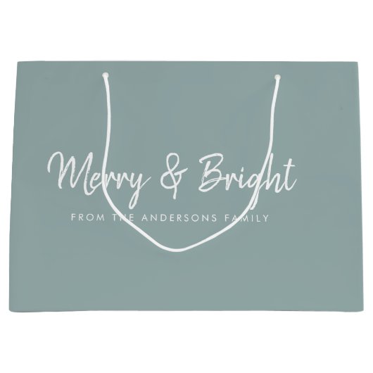 Vrolijk en helder | Casual scriptkalligrafie Groot Cadeauzakje (Voorkant)