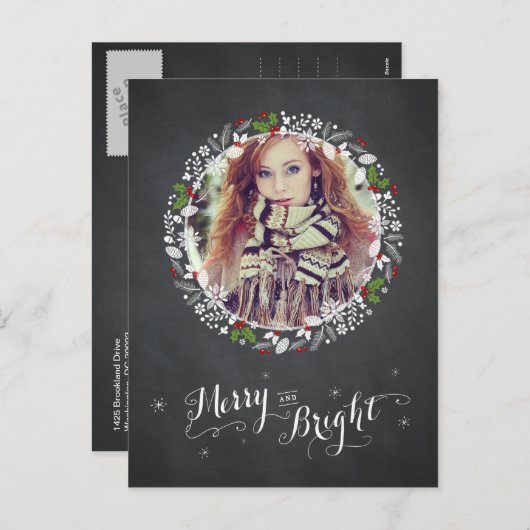 Vrolijk en helder - Chalkboard Briefkaart (Voorkant / Achterkant)