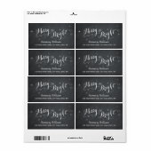 Vrolijk en helder - Chalkboard Verzendlabels Etiket (Full Sheet)