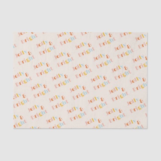 Vrolijk en helder chic Kerstmis Tissuepapier (Voorkant)