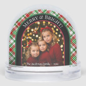 Vrolijk en helder! Christmas Plaid Vakantiefoto Sneeuwbol (Achterkant)