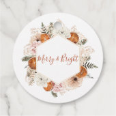 Vrolijk en helder Citrus Pine Vakantie Bedankjes Labels (Achterkant)