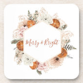 Vrolijk en helder Citrus Pine Vakantie Bier Onderzetter (Voorkant)