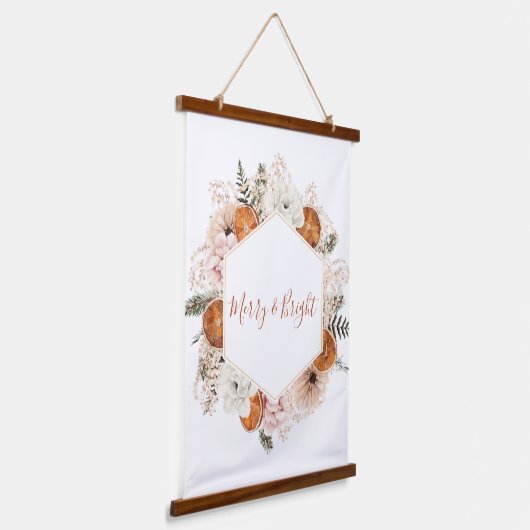 Vrolijk en helder citrus vakantiemuur hangend wandkleed (Gebogen)