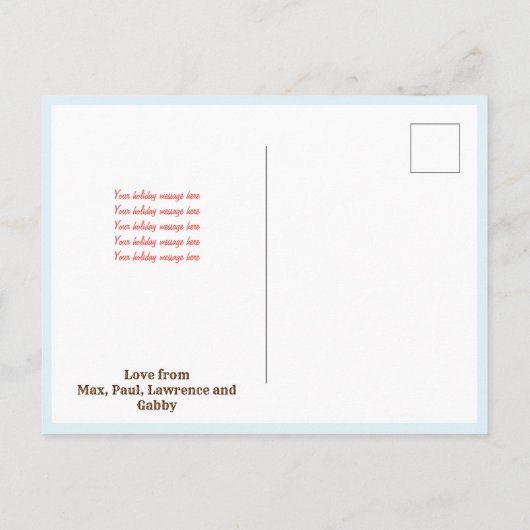 Vrolijk en helder cowboy Pet met bloemen kerst Aankondigingskaart (Achterkant)