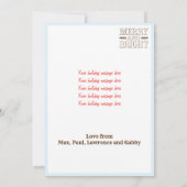 Vrolijk en helder cowboy Pet met bloemen kerst Feestdagenkaart (Achterkant)