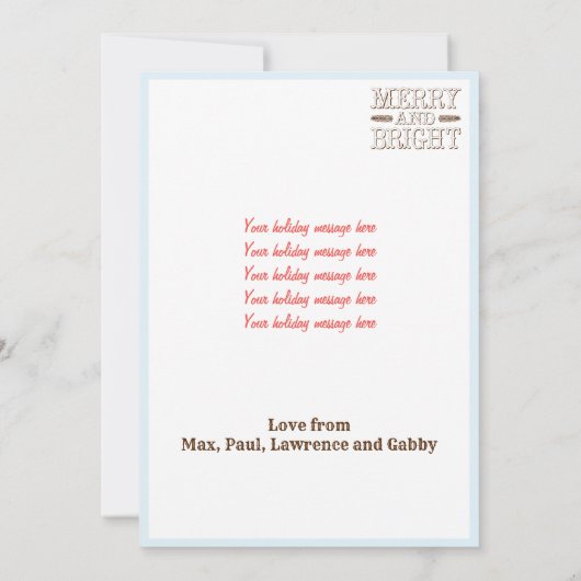 Vrolijk en helder cowboy Pet met bloemen kerst Feestdagenkaart (Achterkant)