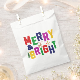 Vrolijk en helder dennenboom rendier sneeuwman bedankzakje