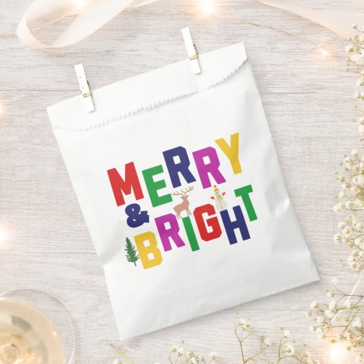 Vrolijk en helder dennenboom rendier sneeuwman bedankzakje (Geknipt)