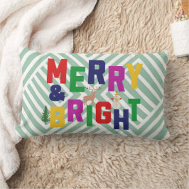 Vrolijk en helder dennenboom rendier sneeuwman kussen