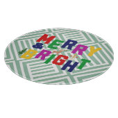 Vrolijk en helder dennenboom rendier sneeuwman snijplank (Hoek)